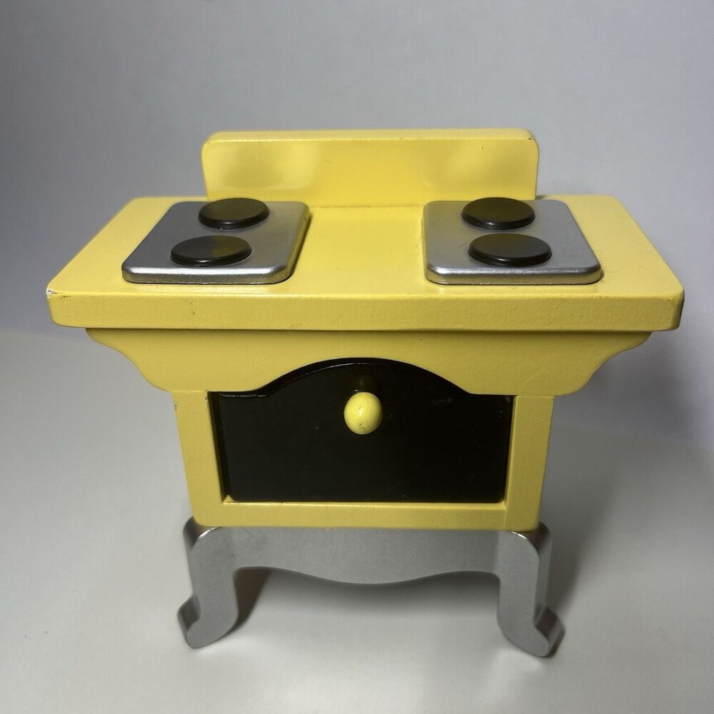 KidKraft Vintage Wooden Toy Stove Yellow Dollhouse Miniature Replacement Part